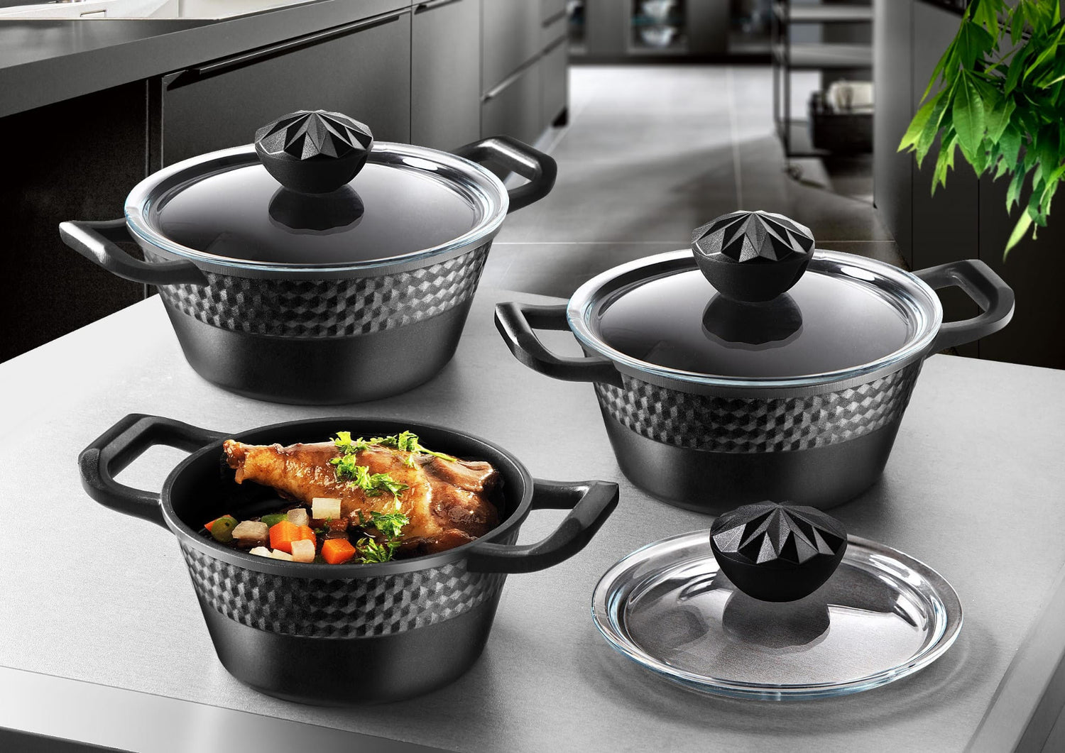 6 PARÇA DÖKÜM TENCERE SETİ